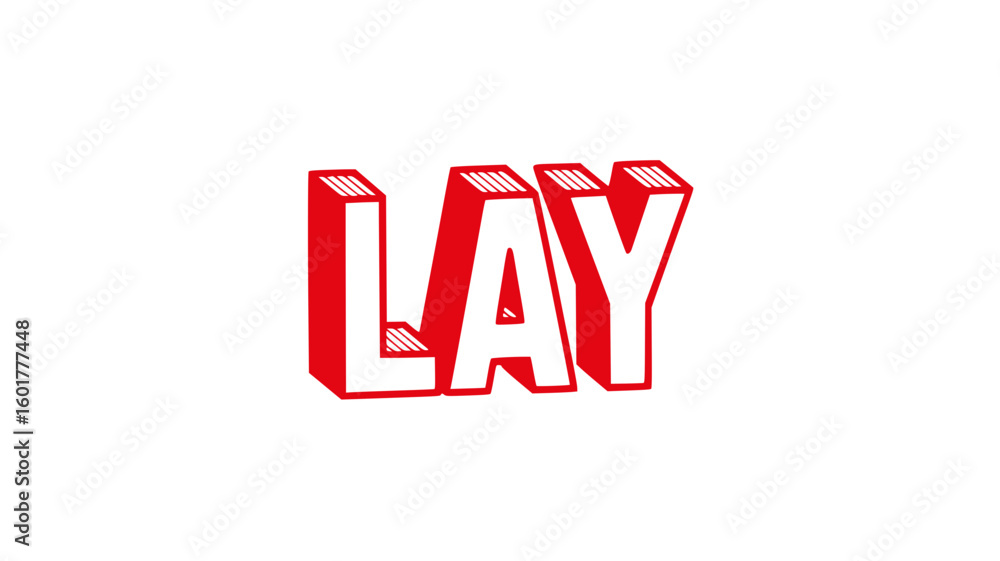 Fototapeta premium Red Lay Text.