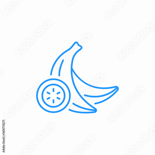 banana fruit icon sign vector