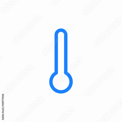 empty thermometer icon sign vector