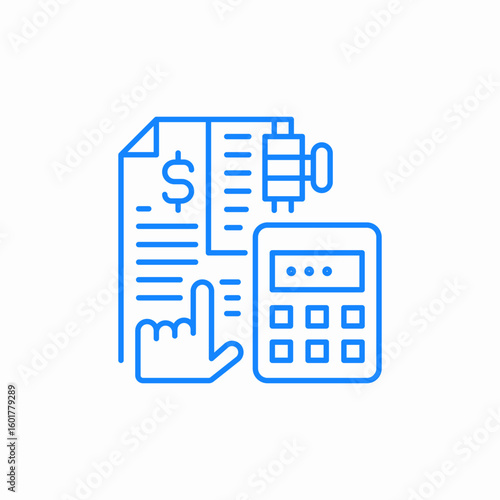 expense report icon sign vector