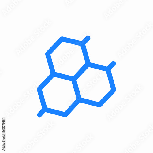 honeycomb structure icon sign vector