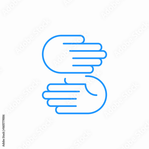 helping hands icon sign vector