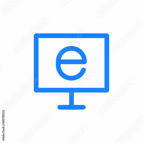 letter on screen icon sign vector