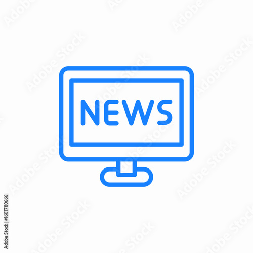 news tv icon sign vector