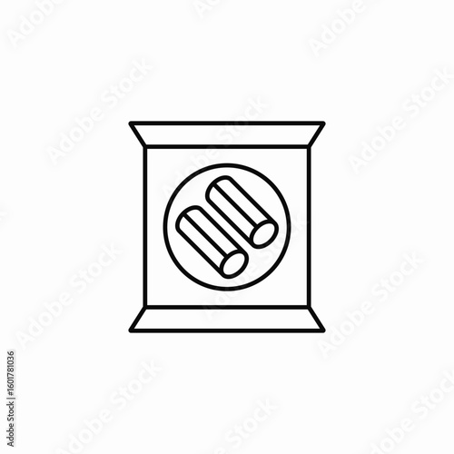 pasta package icon sign vector