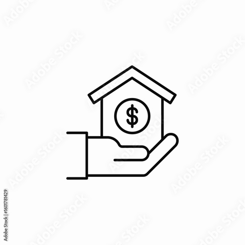 real estate capital icon sign vector