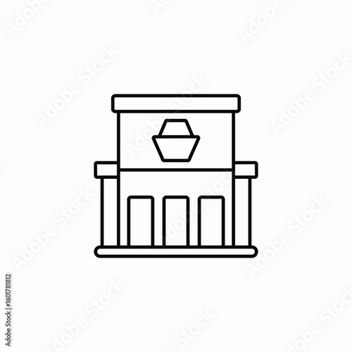 shopping mall icon sign vector