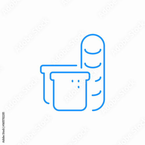 types of bread icon sign vector