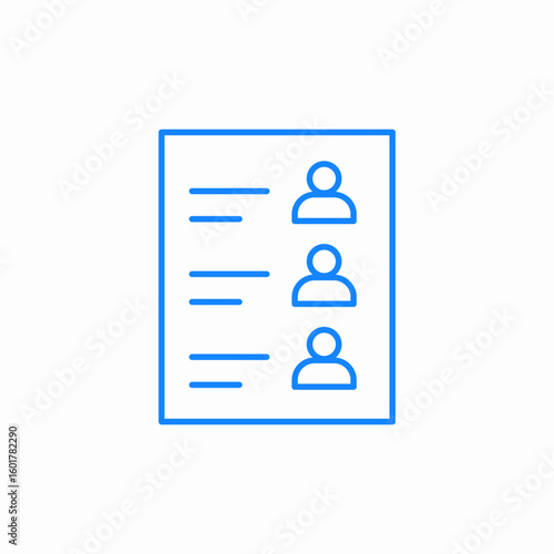 user list icon sign vector