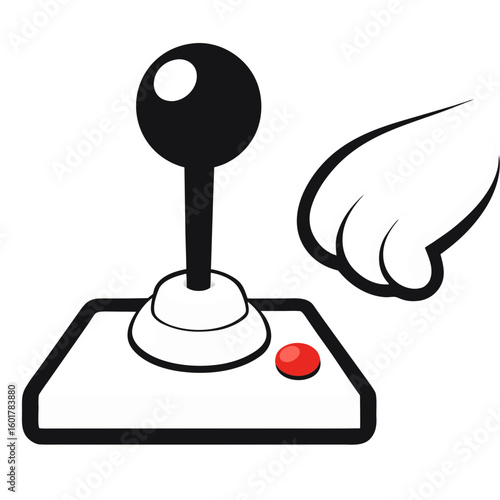 Silhouette of a Hand Turning a Large Knob on an Industrial Machine