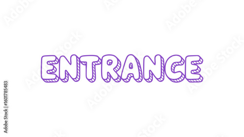 Purple Entrance Sign.