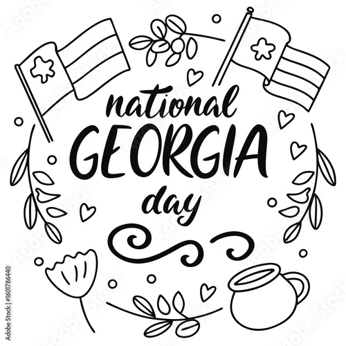 NATIONAL GEORGIA DAY vector illustration
