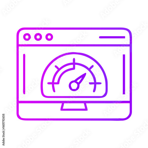 Speedometer icon representing website performance metrics  