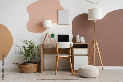 Stylish table with modern l...