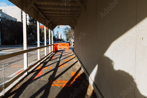 POV walking in the streets on a sunny day