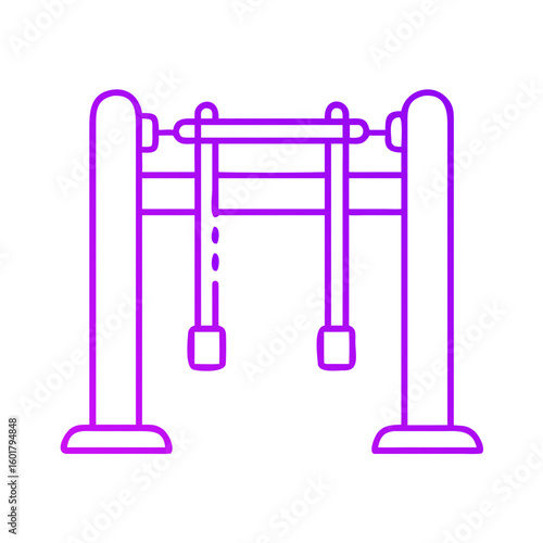 Set icon of gym equipment for stretching exercises  