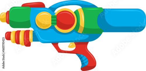 Colorful Plastic Water Blaster Toy, Summer Fun Icon