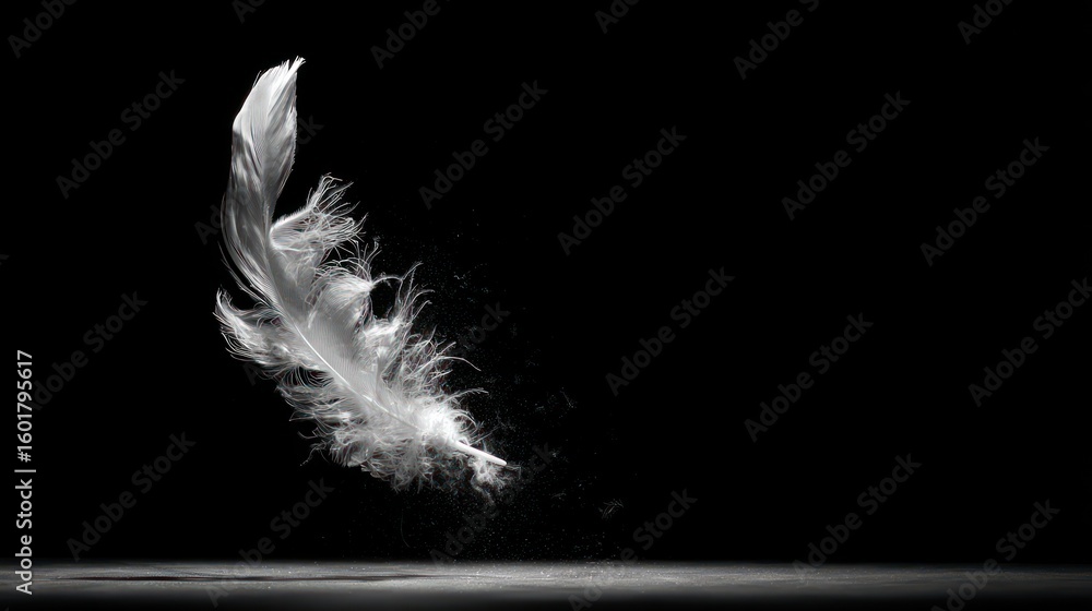 Obraz premium Graceful feather in motion