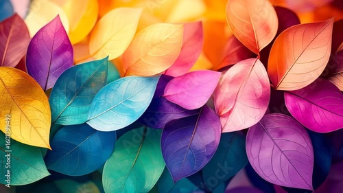 Wallpaper Mural Colorful Leaves Background Torontodigital.ca
