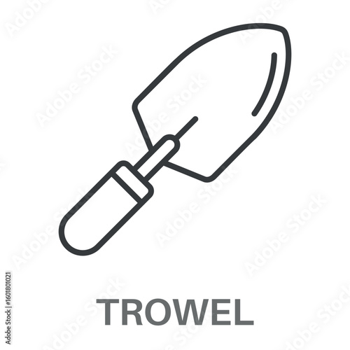 Simple Trowel Design Icon, Simple Style Design Inspiration For Any Logos Interface And Purpose