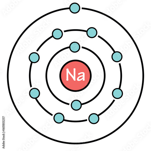 Sodium formule color line icon. Pictogram for web page, mobile app, promo