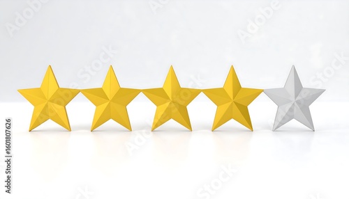 Gold and gray stars rating