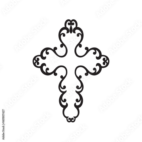 Catholic cross embroidery