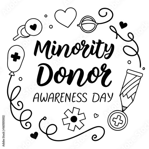 MINORITY DONOR AWARENESS DAY vector illustration