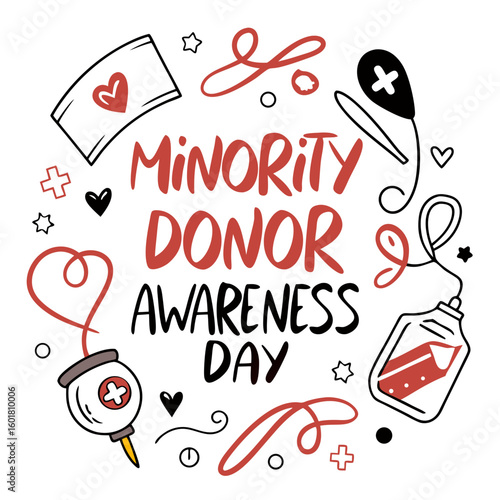 MINORITY DONOR AWARENESS DAY vector illustration