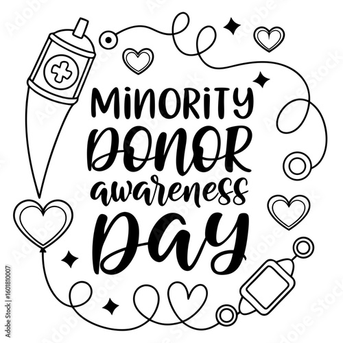 MINORITY DONOR AWARENESS DAY vector illustration