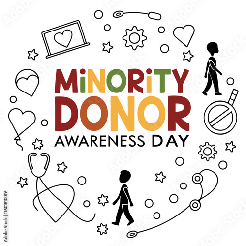 MINORITY DONOR AWARENESS DAY vector illustration