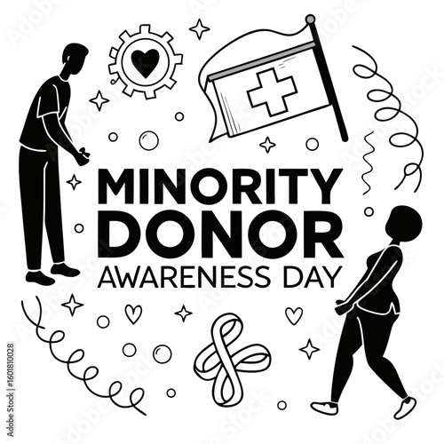 MINORITY DONOR AWARENESS DAY vector illustration