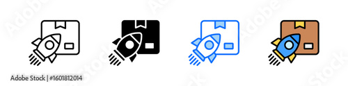 Product Launch Icon Set Multiple Style Collection