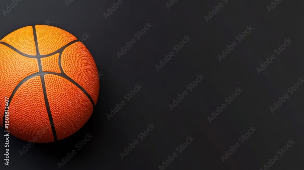 Obraz premium Basketball orange dark background