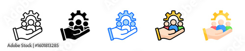 Human Resources Icon Set Multiple Style Collection