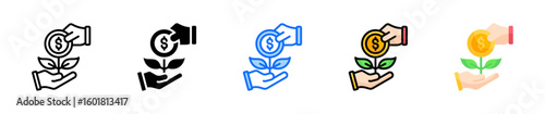Contribution Icon Set Multiple Style Collection