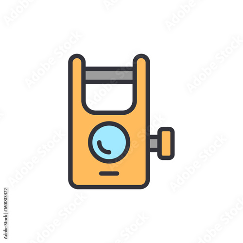 Stylized Illustration Of A Vintage Bathroom Scale With Transparent Backdrop