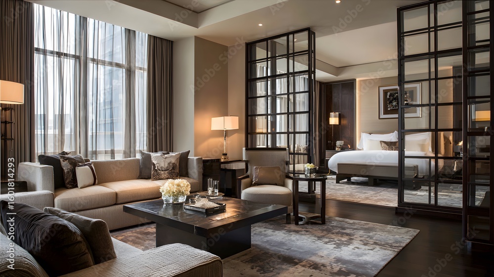 Fototapeta premium Elegant Modern Suite with Open Layout 