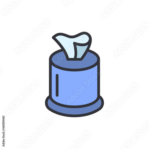 Stylized Tissue Box Depicting Hygiene For Healthcare And Cleaning