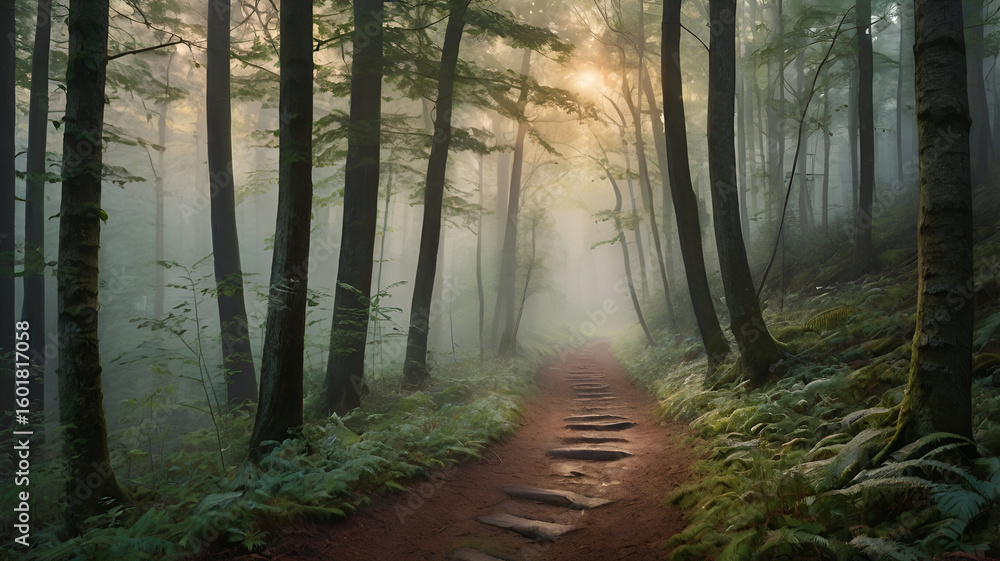 Obraz premium morning in the forest