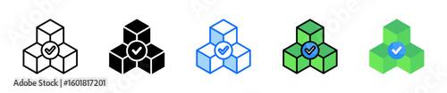 Blockchain Traceability Icon Set Multiple Style Collection