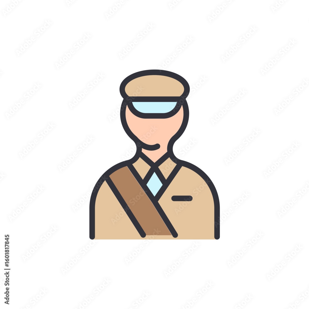 Flat Design Illustration Of A Professionally Dressed Cartoon Character Flat Design Illustration Of A Professionally Dressed Cartoon Character