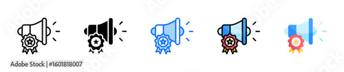 Megaphone Icon Set Multiple Style Collection