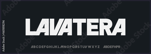 Bold futuristic sans serif vector font. Modern uppercase, lowercase, and number alphabet tech style. Typography for poster, sport, and movie.