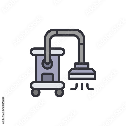 Industrial Cleaning Machine With A Hose And Nozzle For Sanitation