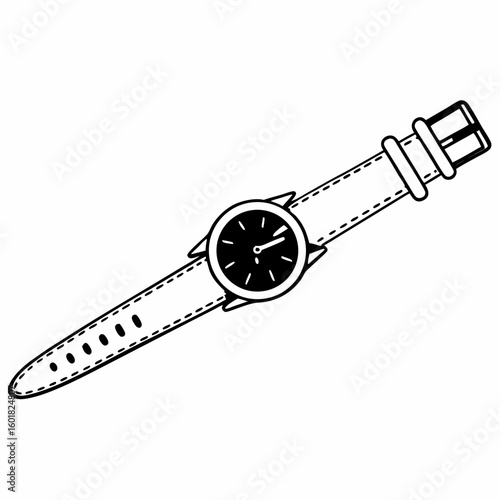 Vector icon of a minimalist timepiece, a conceptual tool for self-control and staying on schedule.