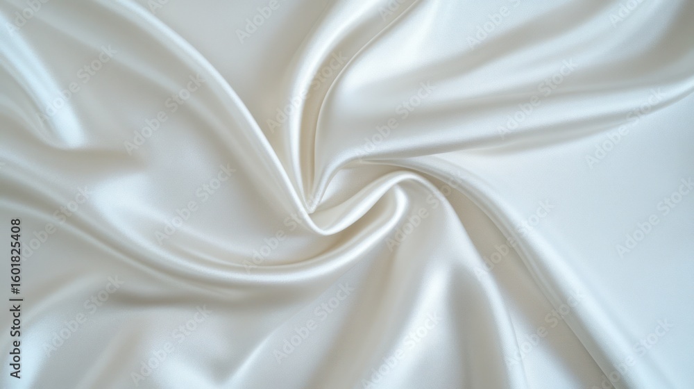 Obraz premium Ivory silk fabric drape closeup