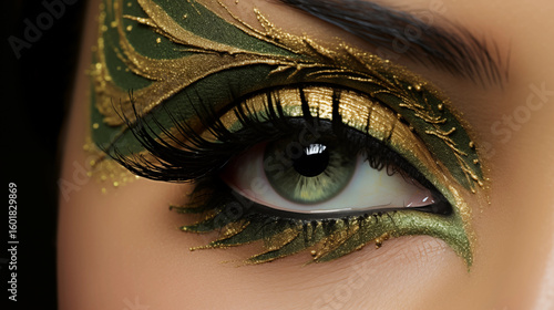 Hot, Stunning, Green And Gold Eye Shadow For 2025.