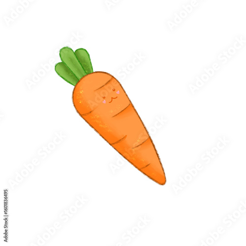 cutie face cartoon carrot 