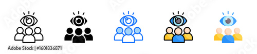 Supervision Icon Set Multiple Style Collection